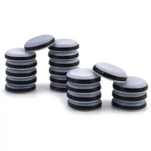 3/4" Adhesive Furniture Sliders - Chair Glides PTFE Mover Slide on Furniture & Kitchen Appliances Slider Easy and Safely -  Furniture Sliders for Carpet Hardwood Floors (20 Pack)