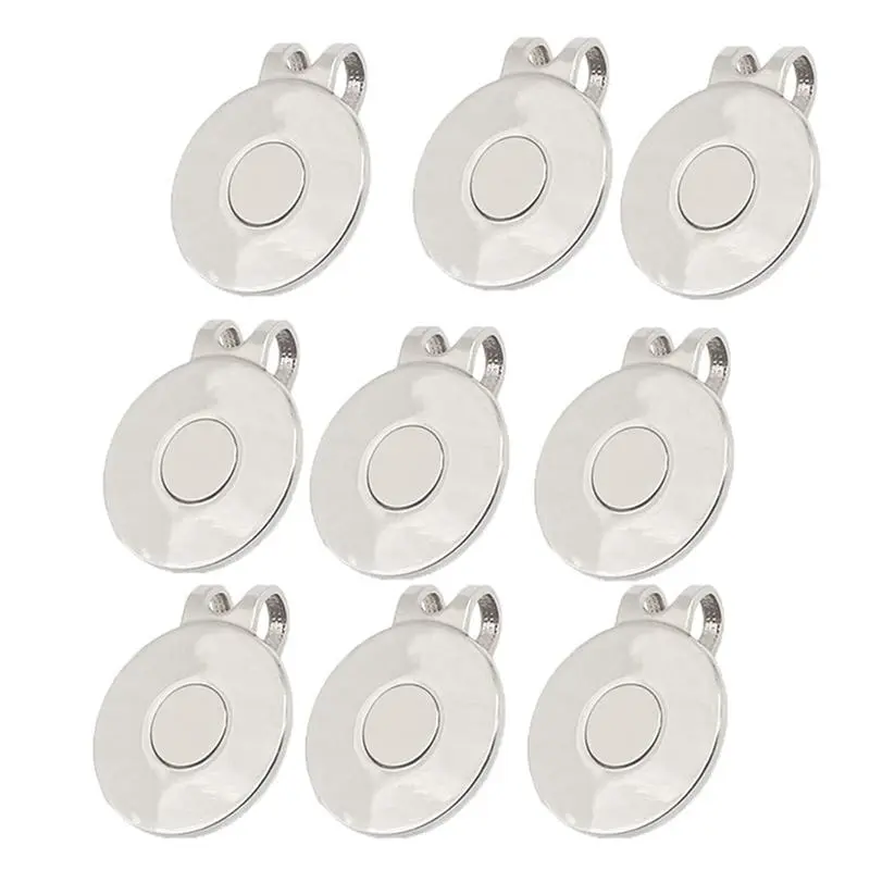 9 Pcs Golf Ball Marker, Magnetic Disc Golf Hat Ball Marker Holder Golf Ball Marker Clip Golf for Men Women Golfer Gifts