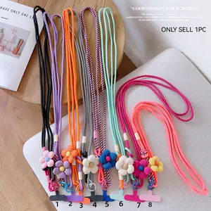Flower mobile phone lanyard, Phone Strap, Phone Charms, woven long portable lanyard for going out, quick disassembly of dual-purpose lanyard, mobile phone case, key, camera, bag universal accessories