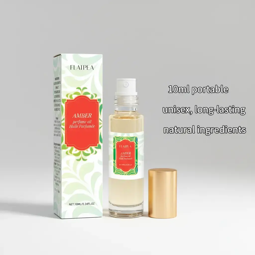10ML Vanilla Amber Roll-On Concentrated Perfume Oil, Long-Lasting Scent, Unisex Portable Fragrance, Ideal Gift for Any Occasion, Scented Perfume