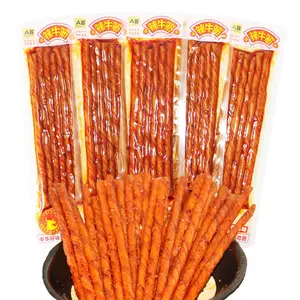 Latiao Spicy Gluten Snack Sticks, Hot & Spicy Chewy Chinese Specialty, Vegan-Friendly Savory Treat, Pack of 5, Fresh Production Date Printed