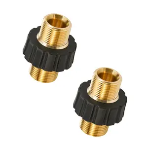 FIXFANS Pressure Washer Adapter Set, M22-14mm Male Fitting to M22-14mm Male Swivel, 5000PSI High PSI Capability Hose Thread Kit, Christmas Gift (Visit the FIXFANS Store)