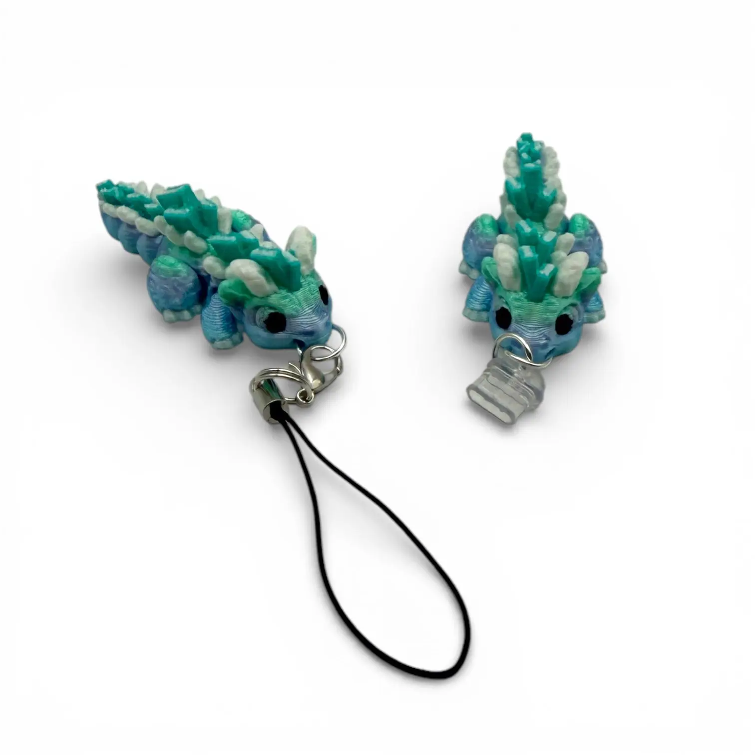 Handmade 3D Printed Dragon Shape Mobile Cell Phone Charm - Cute Phone Accessory with Strap/Plug, Durability, Security, Port Protection, Blocks Dust During Storage for Smartphones, Kindles, Cell Phone Charms