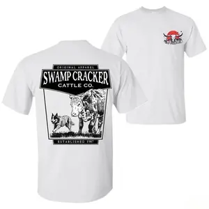 Western Ranch T-shirt - Swamp Cracker Cattle Co., vintage 90s cowboy style, farm life vacation wear, unique gift, casual