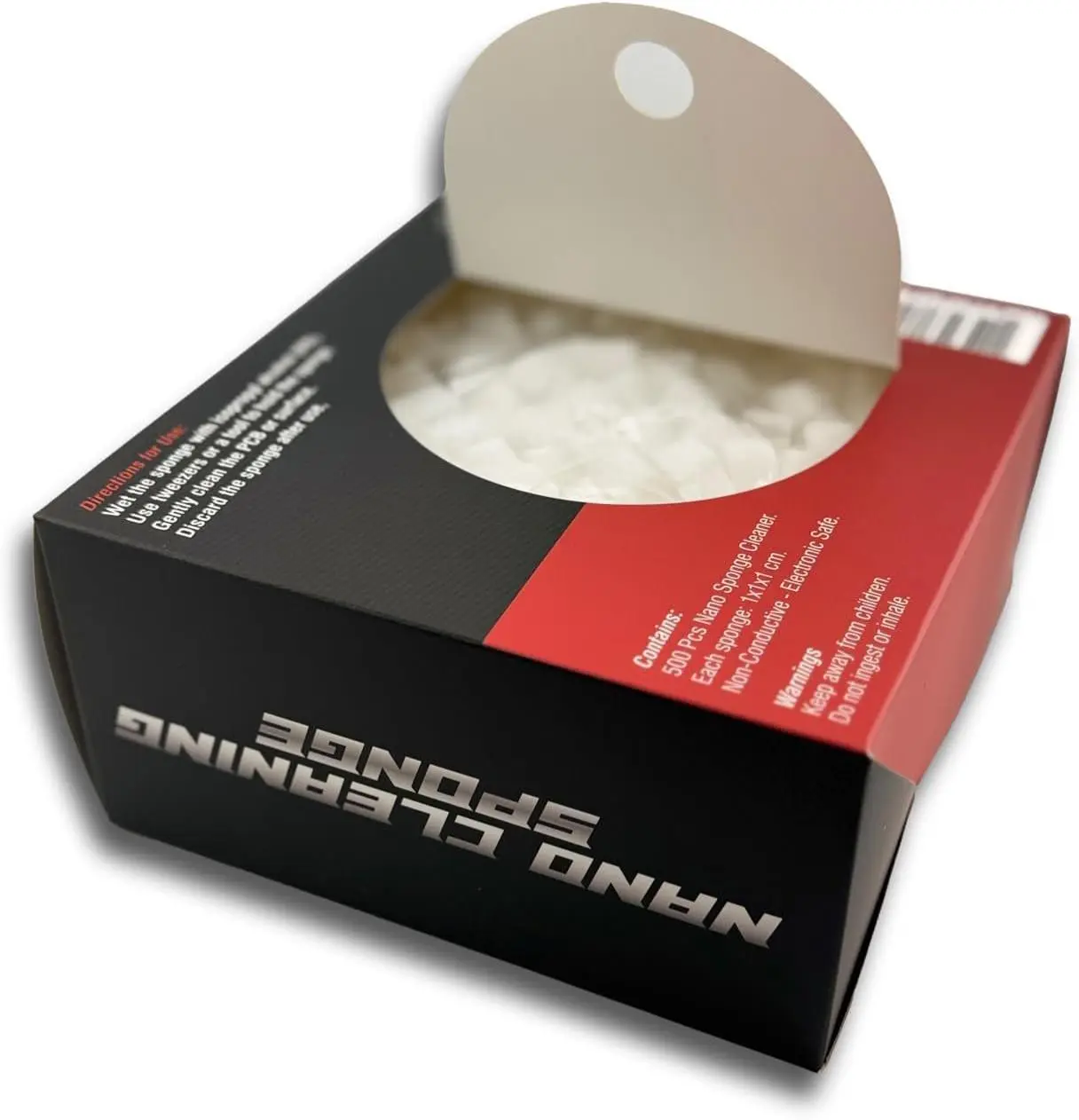 PCB Cleaning Sponge – 500 Pcs Bulk Electronics Cleaning Pads for Flux & Solder Residue, Non-Scratch, Antistatic Safe, Circuit Board Repair