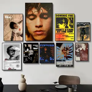 Trendy Indie Pop Singer Star D-Dominic F-Fike Poster HD self-adhesive fade-proof waterproof wrinkle-resistant poster stickers suitable for living room bedroom dormitory cafe bar background decoration wallpaper and gifts