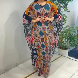 Long elegant colorful kaftan formal dress