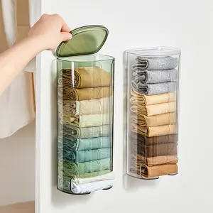 Plastic Bag Dispenser Holder Wall Mount, Multifunctional Bag Saver for Grocery Bags, Socks, Underwear & Ties – Kitchen Storage Organizer