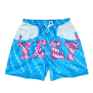 Jey Uso Tribal Yeet Retro Shorts Men's Basketball Mesh Anime Shorts With Four Pockets Athletic Sweat Walking Gym Shorts