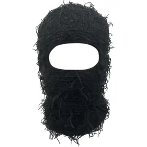 Distressed Balaclava Trending Ski Masks Wind Proof Winter Premium One Size Yeat Shiesty Distress Mask Beanie Cap Black