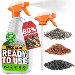 Rock Glue for Landscaping with Sprayer 27OZ - Ready to Use Mulch, Landscape Glue Spray for Rocks, Pea Gravel, Stones, Resistant Mulch Binder, Pets Safe, Lasts 2 Years