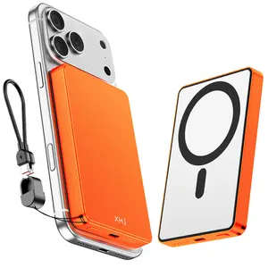 5000mAh Magnetic Power Bank, Wireless Portable Charger, Fast Charging MagSafe Battery Pack for iPhone 17/16/15/14/13/12/Plus/Pro Max, Compact Device Smartphone Chargeable