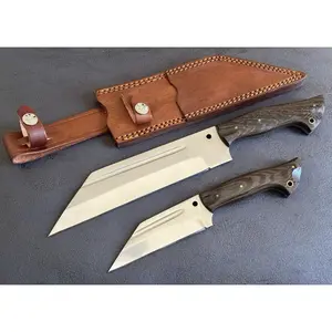 13" & 9" Cleaver Kitchen Knife Set Wood Handle 2 PCS