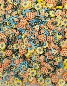 Sunflower Clay Slices, Non-Edible Sprinkle Mix, Polymer Clay, Fake Sprinkles, Nail Art Supplies, Shaker Mix, Bee Clay, Summer