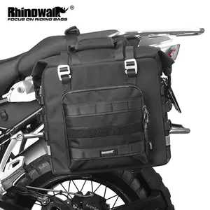 Rhinowalk Motorcycle Side Bag Waterproof 25L 3D Expandable Saddle Pannier Bag Travel Luggage Storage Motorcycle Accessories