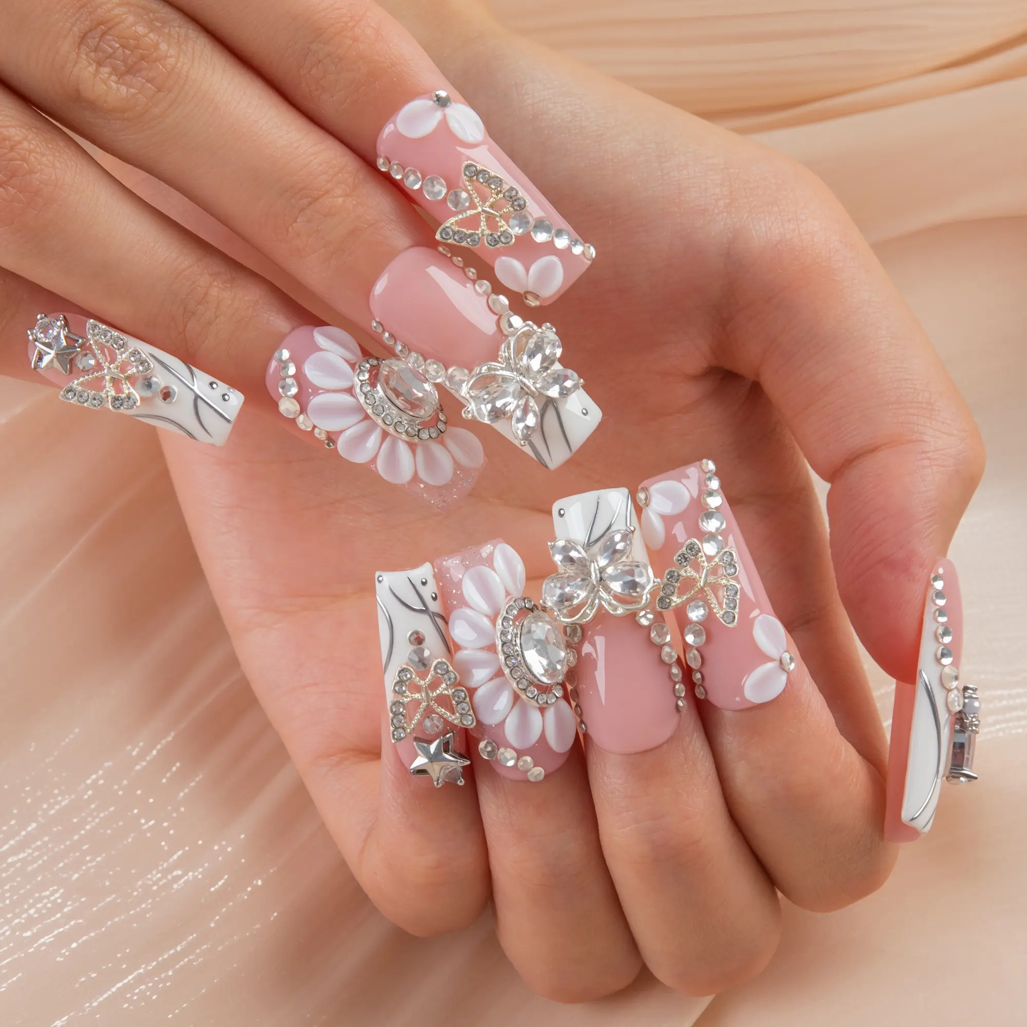Lovful | CLASSIC SQUARE Collection 1.3inch Handmade Acrylic Press On Nails | 10PCS, Reusable, Salon-Quality, Long-Lasting #DealsForYouDays Diy Fake Nails