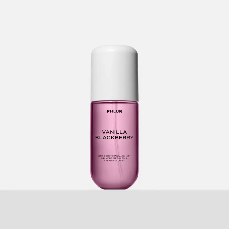 PHLUR Vanilla Blackberry Body Mist - Travel Size Hair & Body Fragrance Mist with Vanilla, Blackberry, Purple Freesia & Black Currant (3 fl oz)