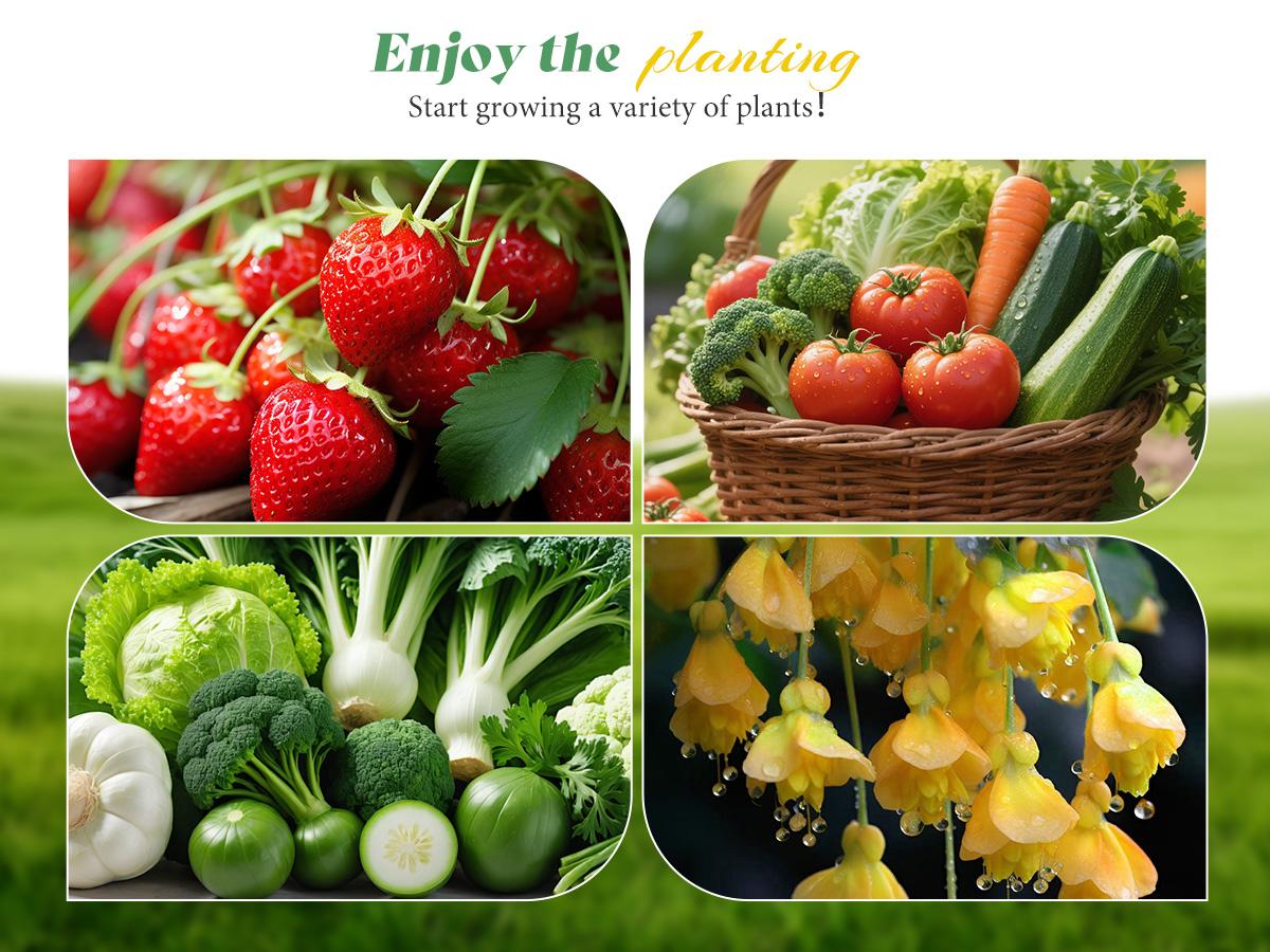 [Spring Sale] AMERLIFE 2 Tier Raised Garden Bed, Mortise & Tenon Structure 23 Inch Depth Fir Wood Planter Box, 3-Section with Open Base, Ideal for Vegetables, Flowers, Herbs in Backyard/Garden/Patio, 142x49x24 in