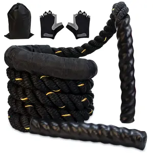 10FT Heavy Weighted Jump Ropes,Heavy Durable Jump Rope Adult Fitness Weighted Ropes Men and Women Whole Body Muscle Exercise to Improve Strength Endurance Training Sports Jumping Rope