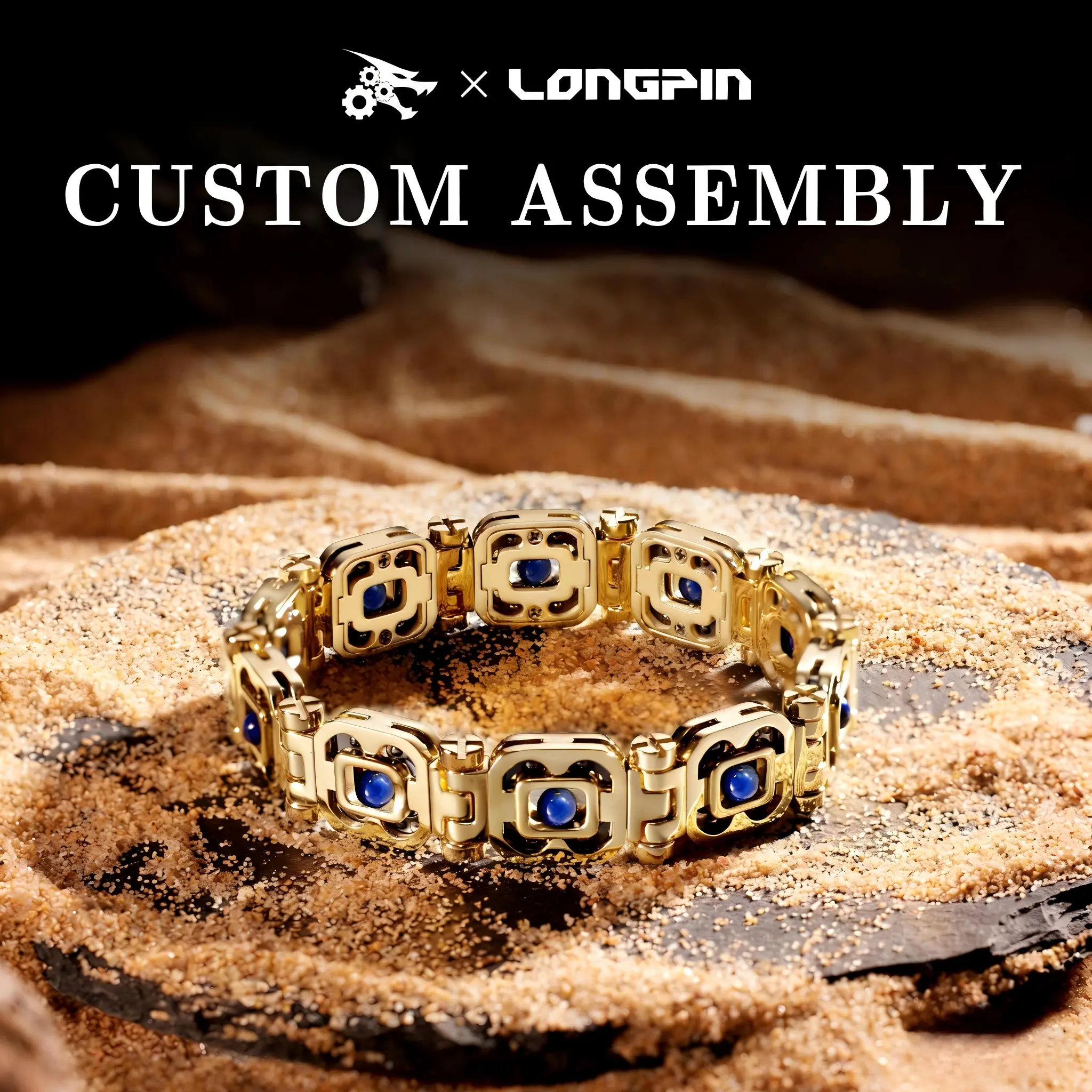 #tiktokshopmemorialday Personalized DIY assembled mechanical bracelet, stainless steel metal bracelet, ceramic wrist chain, creative gift, for both men and women.