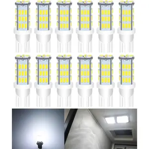 Super Bright 194 White LED Light Bulbs T10 912 921 168 for 12V RV Ceiling Dome Interior Lighting Travel Trailer Boat Camper (Pack of 12)