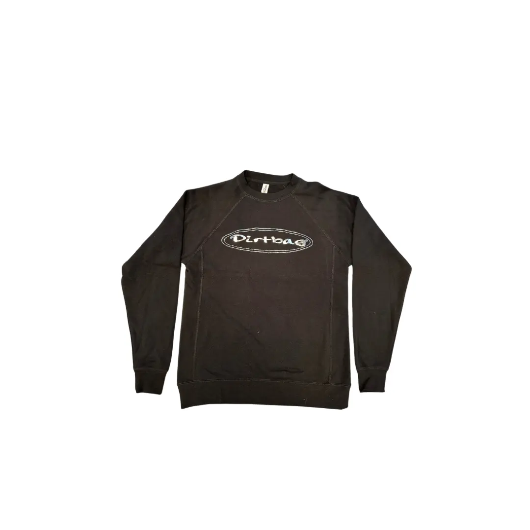 Dirtbag Unisex Classic Oval Logo Crew Neck Sweatshirt in *Black*