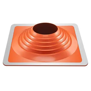 VEVOR Roof Pipe Flashing Boot, Fit Pipe OD 10" to 18", Flexible Silicone Roofing Jack Pipe Flashing, High Temp -101℉ that's 437℉, Endurable Square Metal Base, for Chimney, Wood Stove & Outdoor Vent Pipes