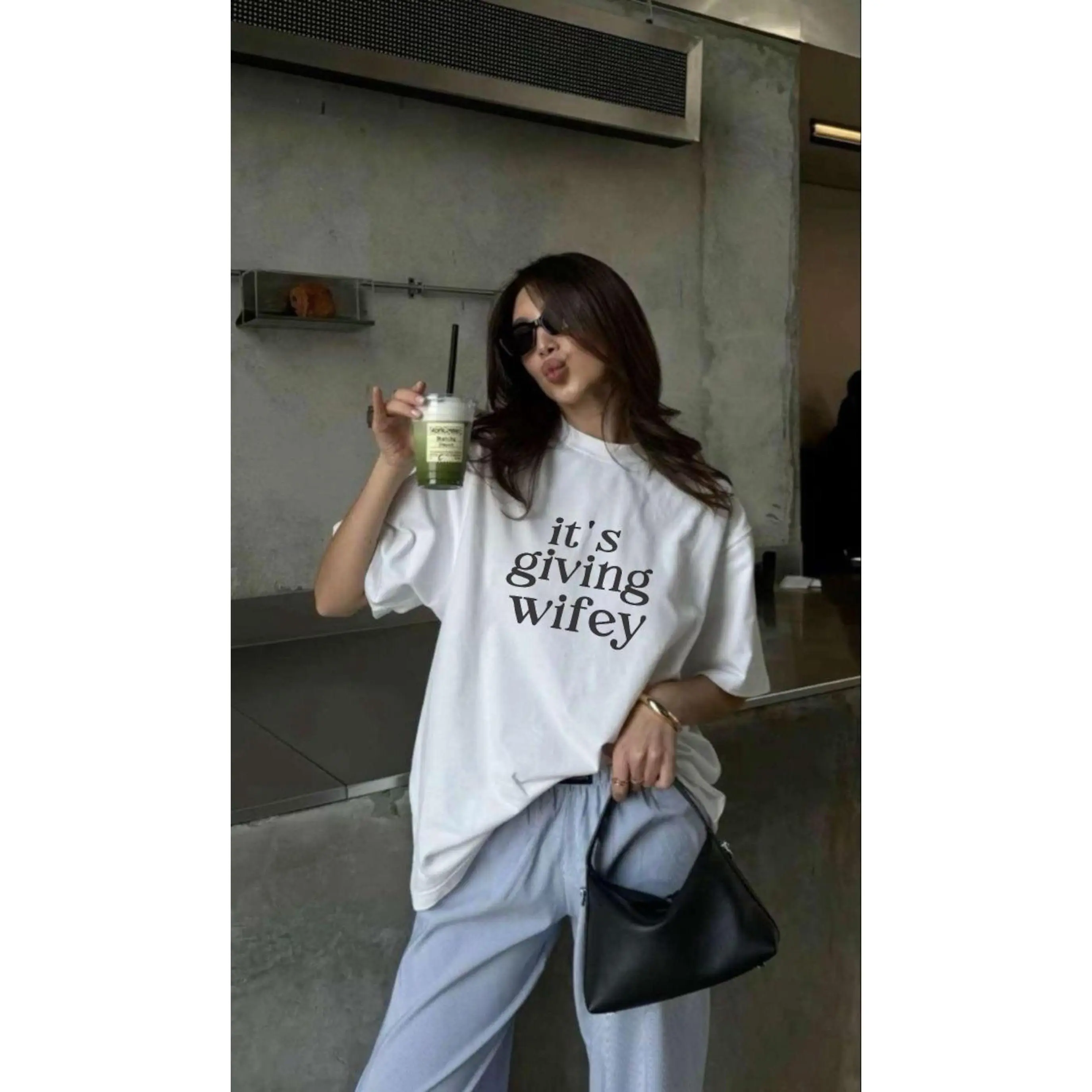 Its Giving Wifey Graphic Tee Bride To Be Shirt Newlywed T Shirt Engagement Gift Honeymoon Outfit Wedding Day Top Wifey Vibes Bridal Party Apparel Casual Cotton Short Sleeve Unisex Streetwear Fashion Top Gift for Bride
