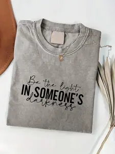 Washed, light printed T-shirts in the dark, high-quality batik retro fashion brand T-shirts, ladies' T-shirts, daily wear explosions, holiday gifts, Christmas, perfect gifts.