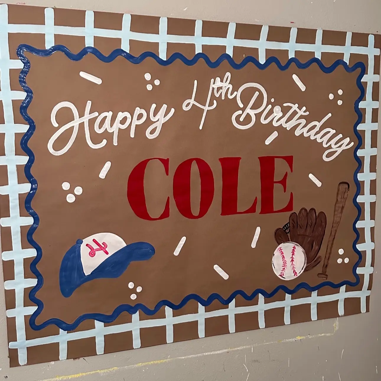 Custom Brown Paper Banner for Bachelorette, Birthday, Baby Shower and Retirement Party
