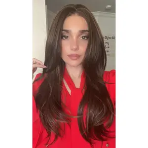 EllaRae | Antoinette Style Wig | Lace Front Free Parting Straight Layered Long Brunette with Highlights