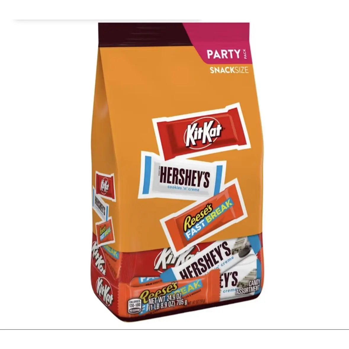 Hershey's Party Size Snack Size Chocolate Variety Bag with Cookies N Cream Reese's and KitKat