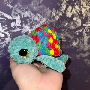 Handmade crochet turtle
