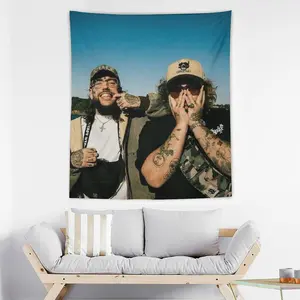 $uicideboy$ Wall Tapestry, Grey Day Tour 2024 Scrim and Ruby Da Cherry Photo Flag, G59 Records Official Style Merchandise, Underground Rap Aesthetic Wall Hanging, Hip Hop Duo Music Poster, Concert Photo Backdrop for Bedroom, Suicideboys Fan Gift Ideas