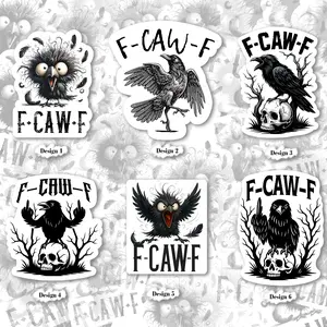 [Trending] Fcawf Stickers, Funny Stickers, Crow Raven