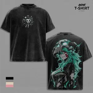 Nelliel Bleach Hollow Skull Aesthetic T-Shirt Dark Anime Graphic Tee Gym Pump Cover Vintage Streetwear Shirt