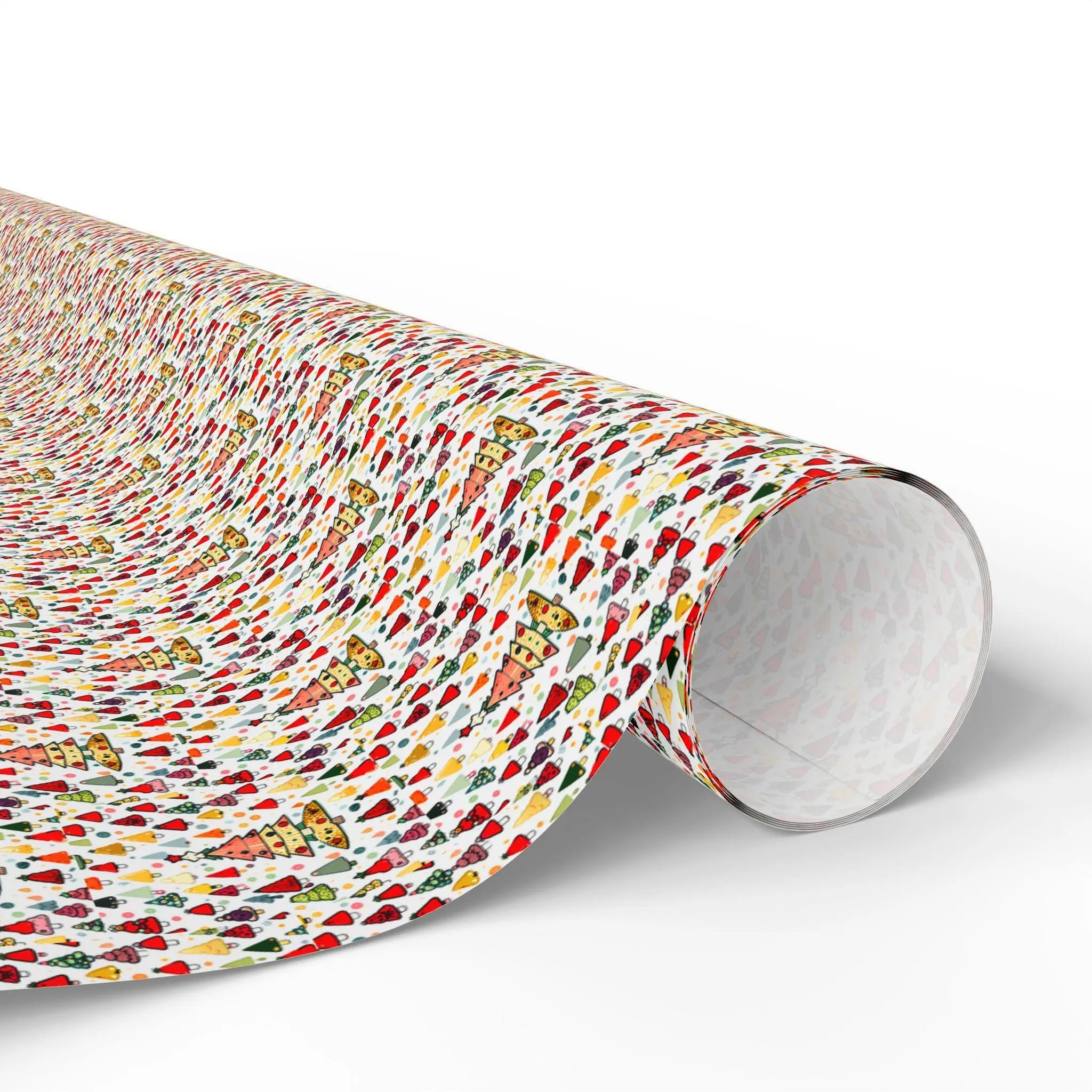 Christmas Tree Wrapping Paper, Holiday Gift Wrap Roll, Festive Xmas Present Packaging, Cute Seasonal Design, Winter Celebration Decor, Gift