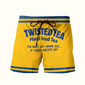 Twisted Tea Hard Iced Tea Mesh Shorts, Unisex Casual Shorts for Men and Women, Summer Swim Shorts