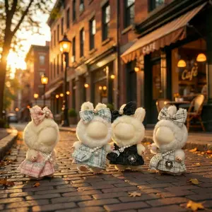 French Style Outset for Labubu 3 Piece Set for 4th Gen Labubu Dolls Stylish Classic Cute Doll Clothes New Autumn Winter Princess Style Clothes lifelike doll clothing lover elegant outfit Casual