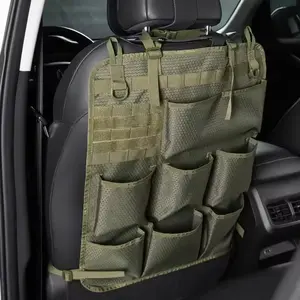 Seat back storage bag, car seat storage and organization device, tactical camouflage hanging bag, car storage bag, multi-pocket storage bag hanging bag, car interior accessory, super large capacity, firm and durable