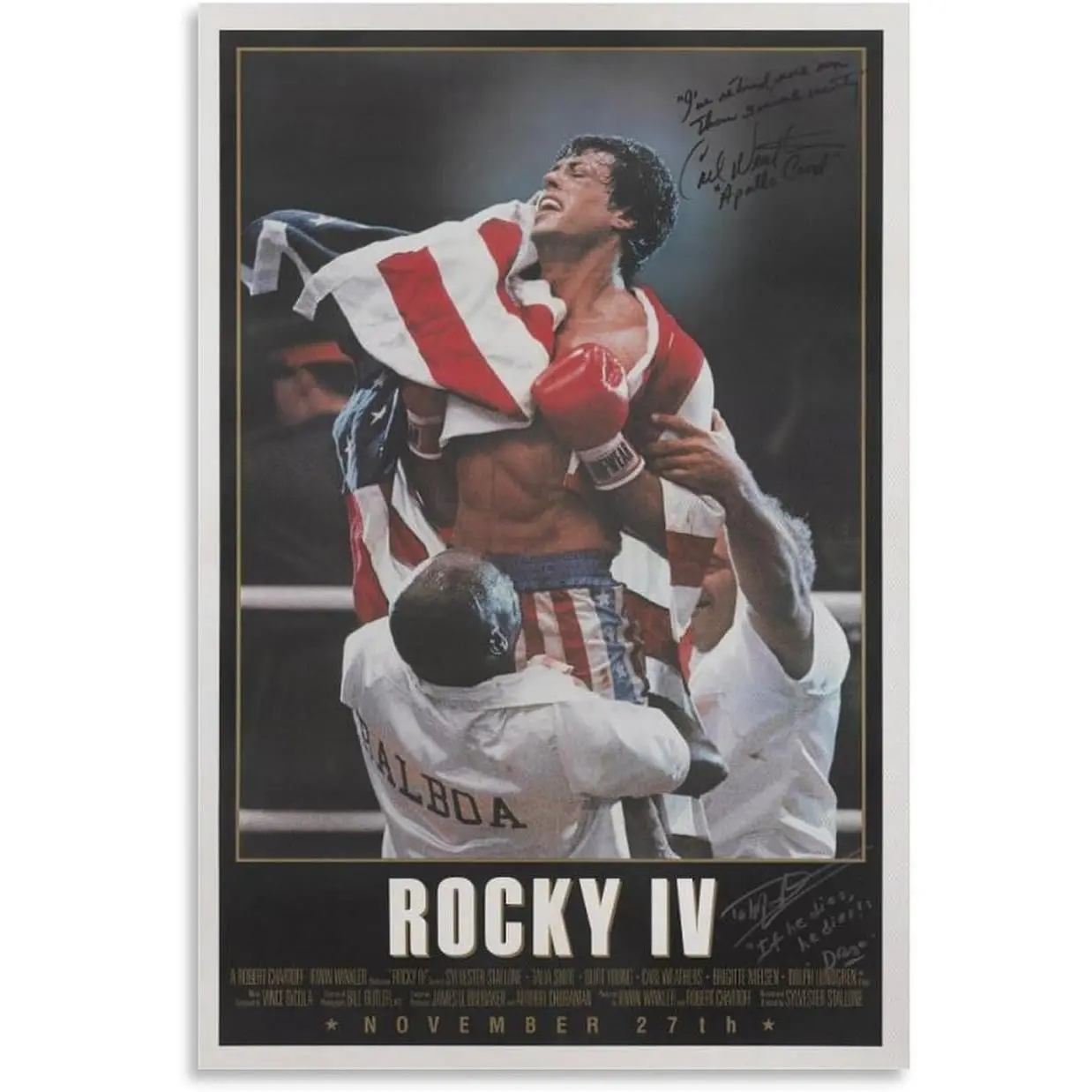 Aesthetic Posters Classic Movie Rocky IV Movie Poster Cool Artwork Wall Art Home Decor Gift Ideas Poster Decorative Painting Canvas Wall Art Living Room Posters Bedroom Painting