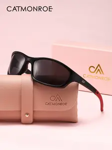 CATMONROE Unisex Sport Polarized Sunglasses With TAC Lenses For UV Protection And Glare Reduction. Rectangular Frame Sunglasses For Vacation/Hiking, Driving, And Outdoor Activities High Quality Brand Packaging For Holiday Gift Selection