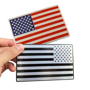 2 Pcs USA American Metal Flag Auto Fender Emblem, Embossed 3D Metal Adhesive Sport Truck Car Badge,USA Flag Decal for for Auto SUV Truck Motorcycle decal sticker