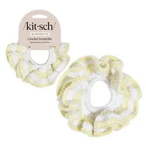 Butter Yellow Crochet Scrunchie
