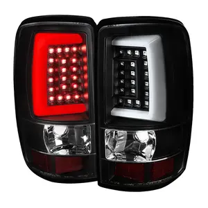 2000-2006 Suburban/Tahoe Yukon/Yukon XL LED C Bar Tail Lights (Matte Black Housing/Clear Lens)