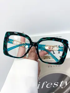 New Square Large Frame Fashion Glasses, Classic Versatile, Unisex Daily Wear, Photo Prop Decorative Eyewear for Men and Women