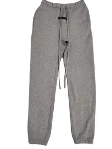 Men's Sweatpants Deep Gray Color Joggers Oversized Fit Cuffed Design Athletic Casua Lounge Pants with Pockets, Soft Fleece Home Pants with Drawstring