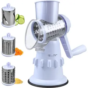 Kitchen Multi-Functional Rolling Cutter, Hand-Cranked Vegetable Slicer, Potato Slicer, Cheese Grater, Home Use Food Prep Tool