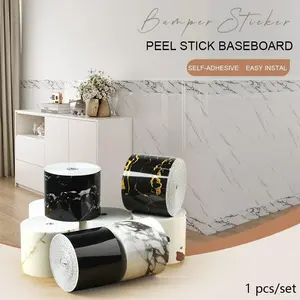 197 inches x 3.94 inches, large roll thickened, European-style marble wallpaper, Marble pattern wallpaper, self-adhesive PVC brick imitation, peel and stick, DIY removable without residue, waterproof, wear-resistant, long-lasting, corner decoration