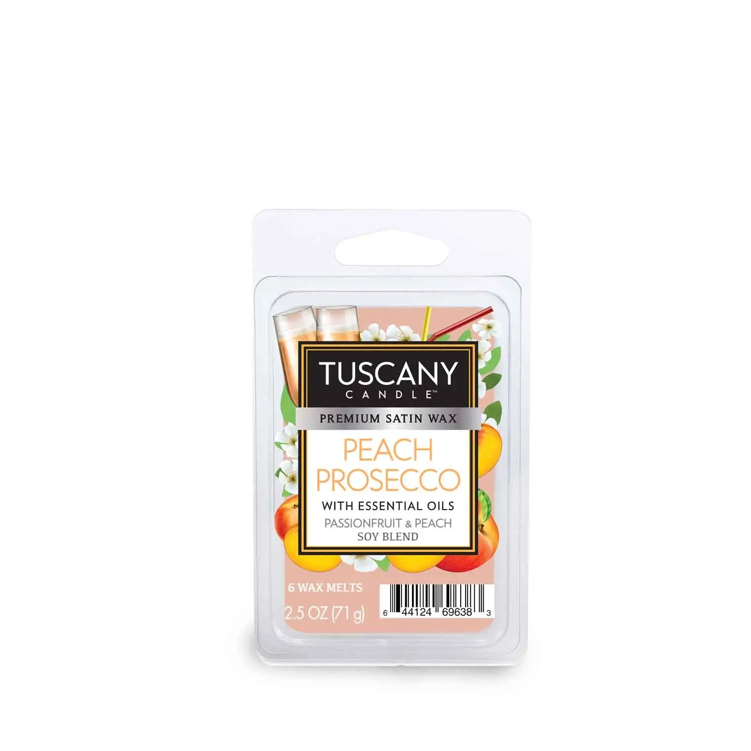 Peach Prosecco Scented Wax Melt (2.5 oz)
